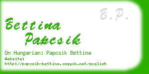 bettina papcsik business card